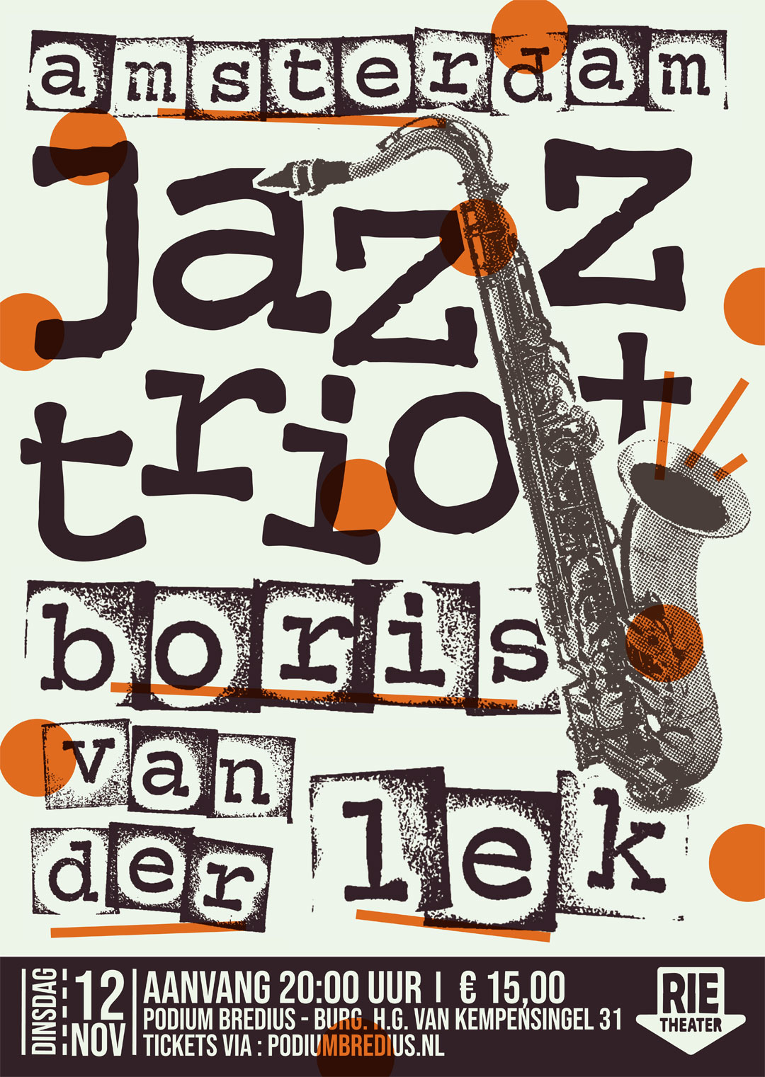 Amsterdam Jazz Trio + Boris van der Lek - 12 november 2025 Woerden | RIEtheater @ Podium Bredius